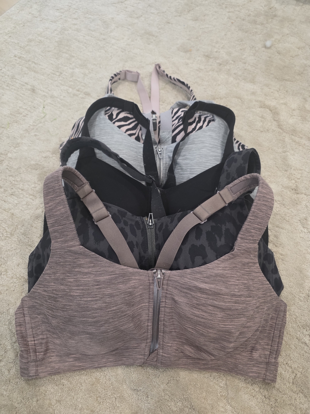 Victoria's Secret Front-Zip Sports Bra Set Of 5 - Sizes Vary
